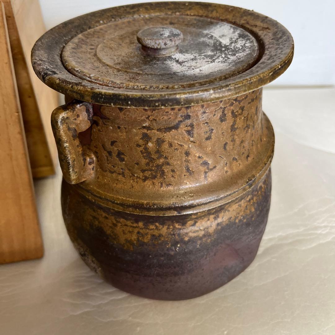 備前焼　永楽窯　竹村永楽作　水差し　未使用 茶道具 水指 水差し 備前焼き 火襷 藤原健作 共蓋 備前焼 : 茶道具