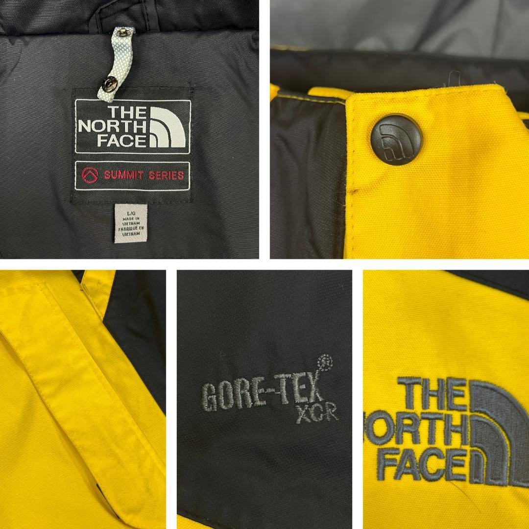 《美品》ザノースフェイス ゴアテックス マウンテンパーカー メンズ 黒黄 (L)