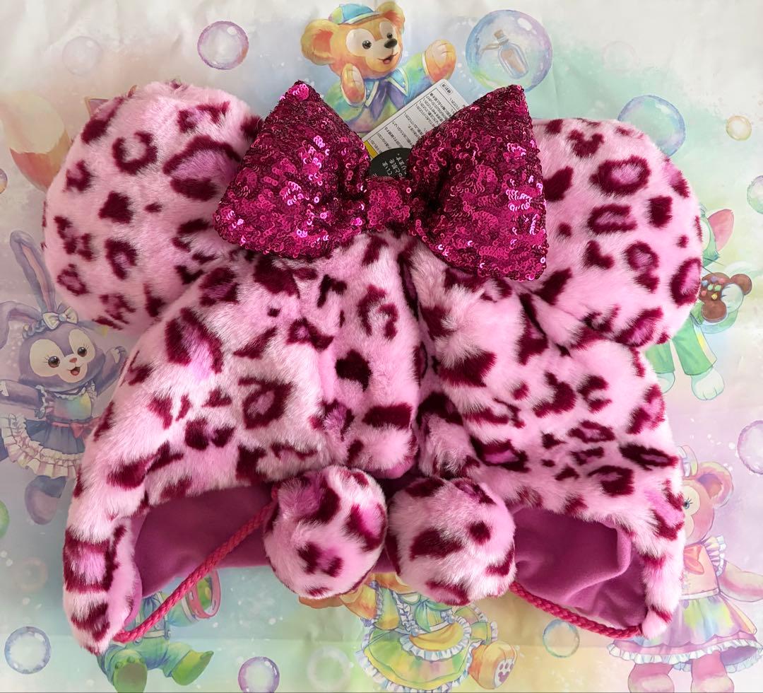 ディズニー ヒョウ柄 ファンキャップ ピンク