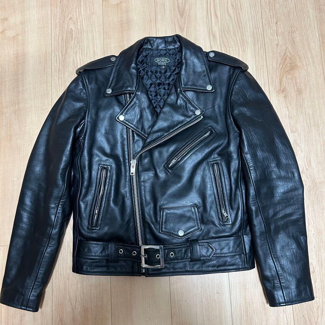 HORN WORKS ホーンワークス ダブルライダース　Lサイズ　ブラック
