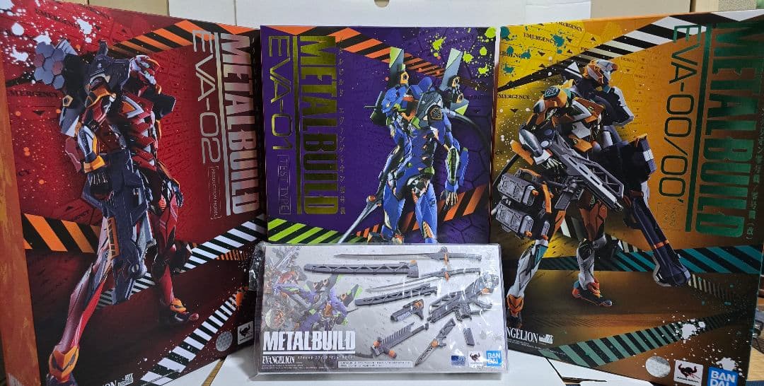 LBUILD エヴァンゲリオン 初号機 弐号機 零号機、専用武装セット 楽天市場】METAL BUILD エヴァンゲリオン専用武装セット バンダイ