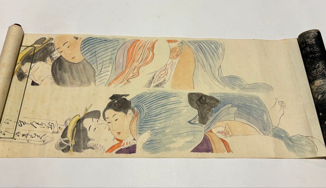 春画絵巻物」彩色 手書き 1巻|艶本 浮世絵 和本 わじるし - メルカリ