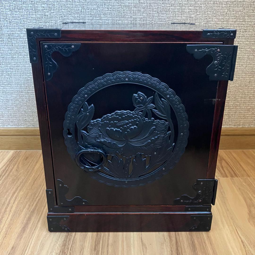 仙台箪笥￼ 小箪笥 牡丹 引き出し3段 鍵無し