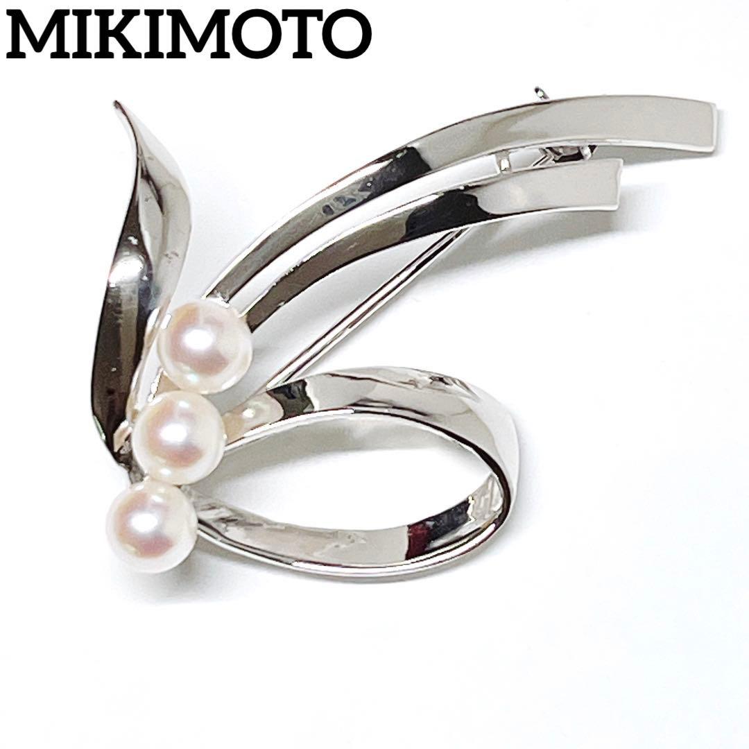 MIKIMOTO ミキモト パール　ブローチ　コサージュ　リボン