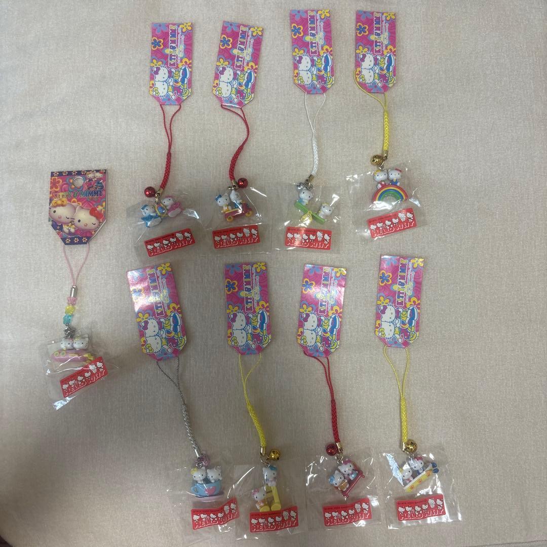 レア キティ & ミミィ 根付 ストラップ　9点