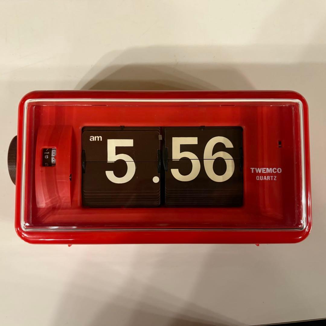 ★動作品★TWEMCO トゥエンコ パタパタ時計　AL-30 赤レトロ 目覚時計 楽天市場】パタパタ 時計 TWEMCO DESK TOP ALARM CLOCK AL-30GYB