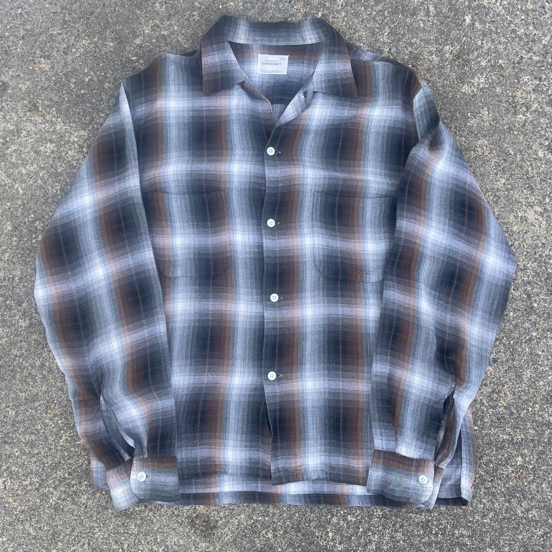 あ 60s TWONCRAFT オンブレ TOWN CRAFT / OMBRE 60S LOOP COLLAR SHIRTS