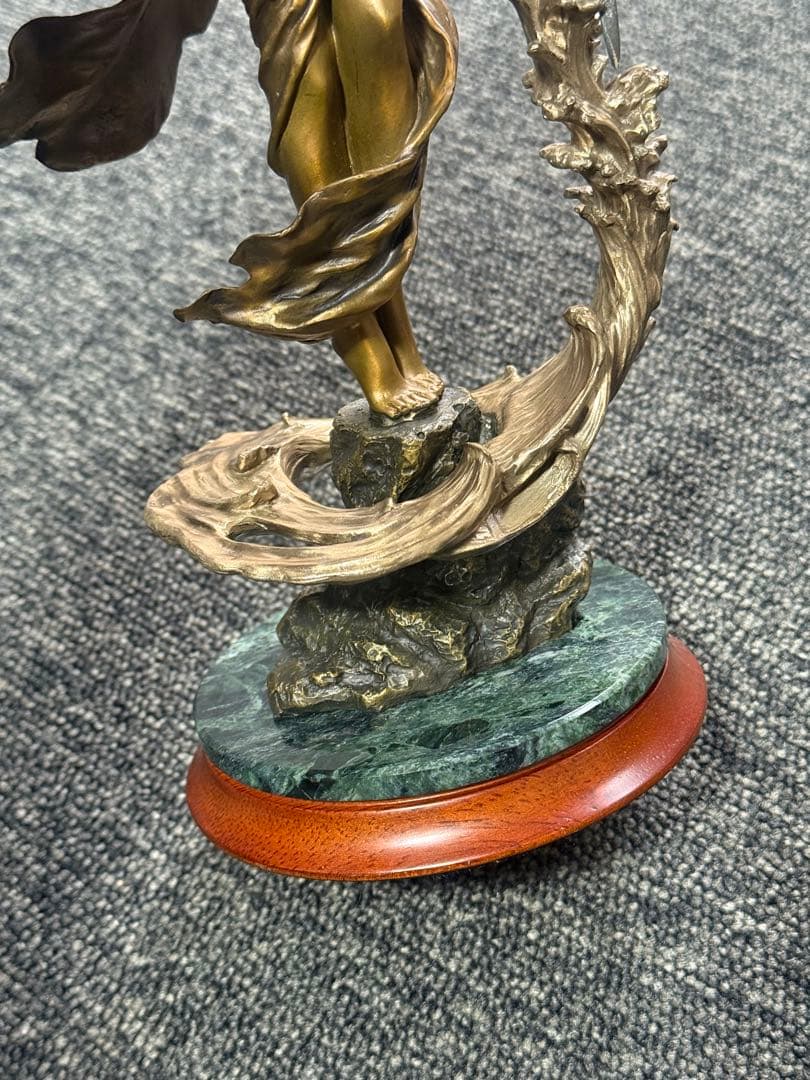 湖の乙女】 エミリーカフマン作 フランクリンミント製 ブロンズ像 女神