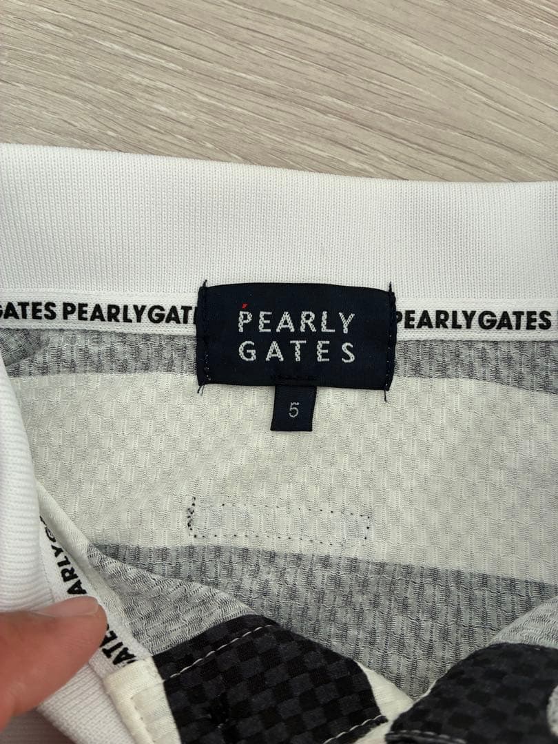 PEARLY GATES ストライプポロシャツ サイズ5 - メルカリ