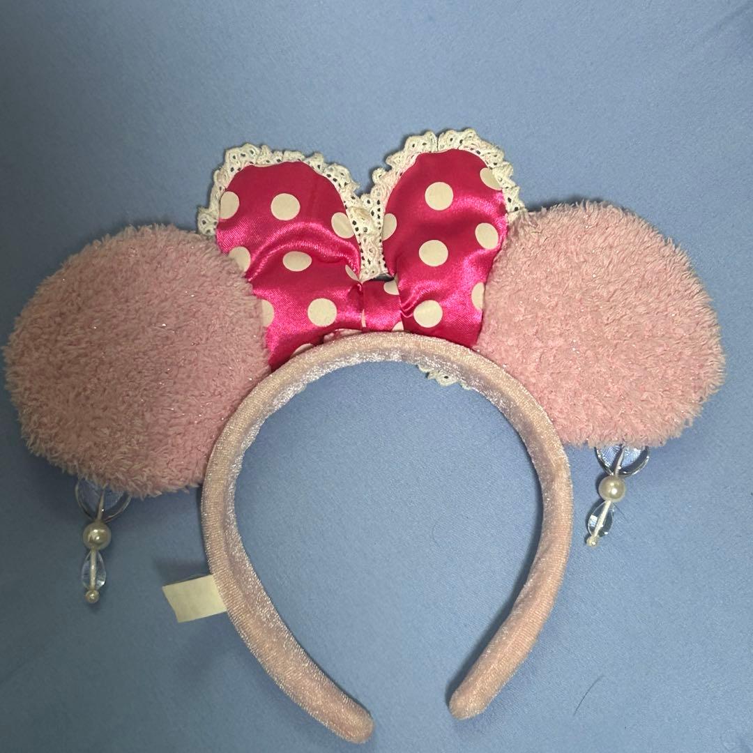 ディズニー ピンク イヤリング カチューシャ 水玉 ドット もこもこ
