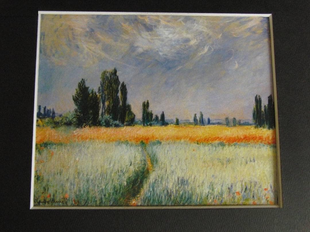 クロード・モネ、「The Wheat Field」、厳選、希少大判画集・額装画 クロード・モネ、「The Wheat Field」、厳選、希少大判画集・額装画