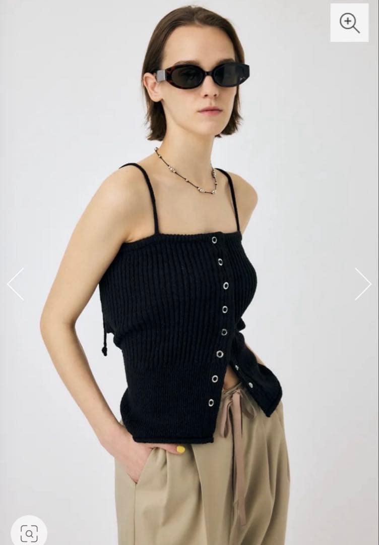 moussy FRONT BUTTON ニットキャミ　ネット完売