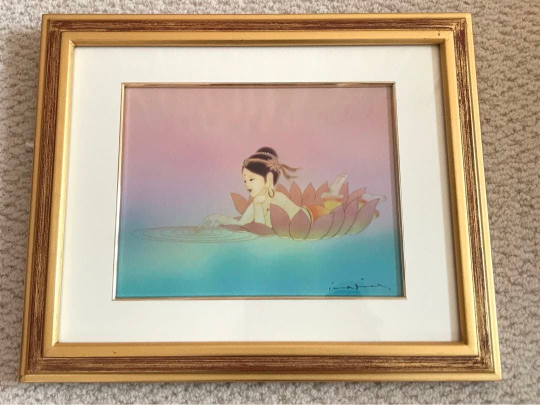 野口 弥太郎、風の日、高級希少画集画、版上サイン入 新品額付