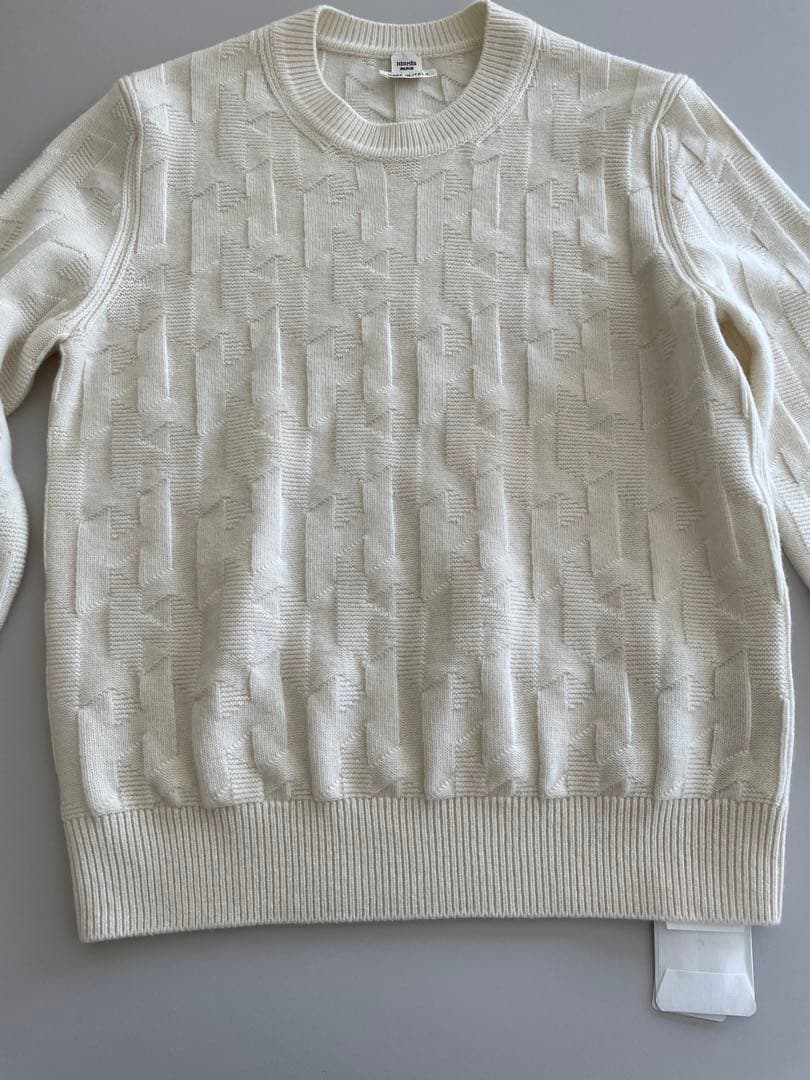 新品未使用　エルメス　ロングスリーブニットHモチーフ　40