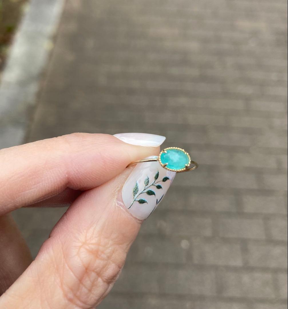 【CuO1.05%】 パライバトルマリン 10K リング