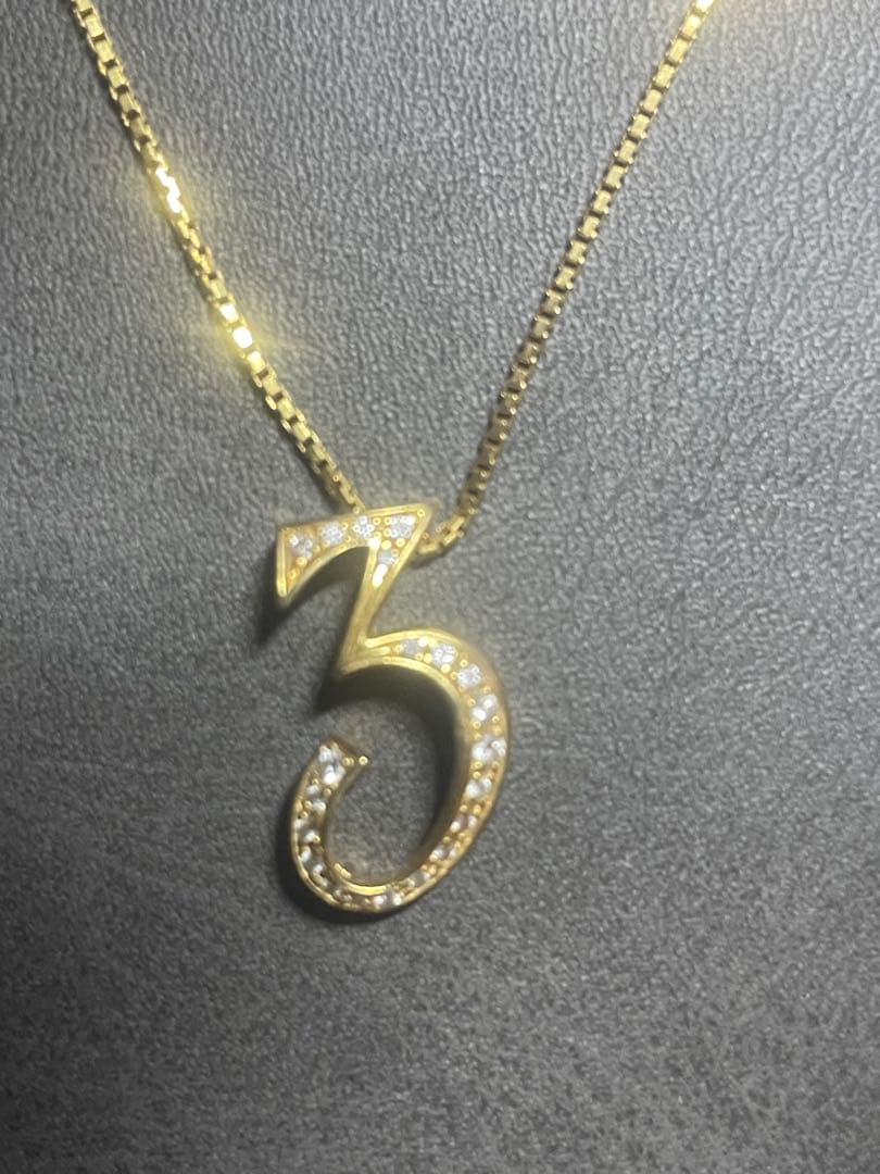 ナンバーネックレス　ゆきざき　鑑定書付き天然ダイヤモンド