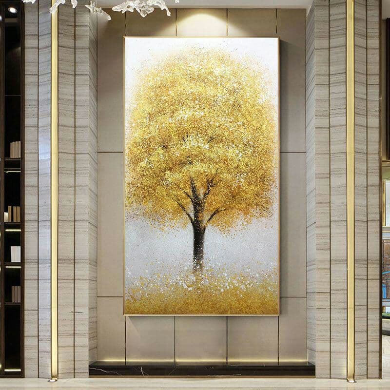 リビング装飾画の抽象的な手描きの油絵の玄関の廊下に掛けてあります。