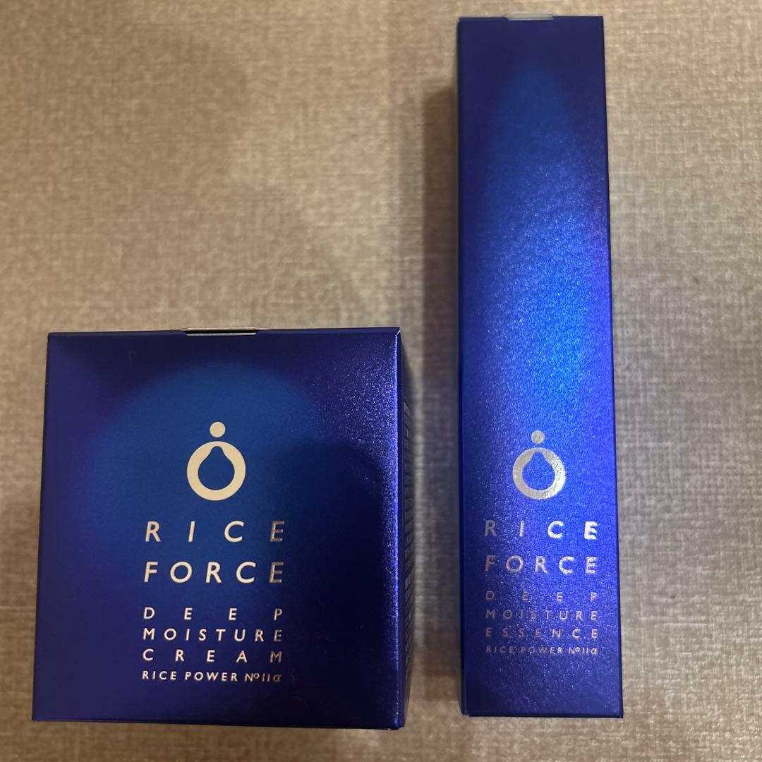 【新品未使用】ライスフォース ディープモイスチュアエッセンス、クリーム　2点