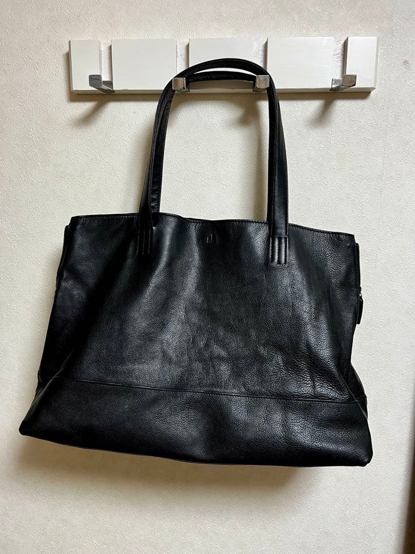   黒 レザートートバッグ