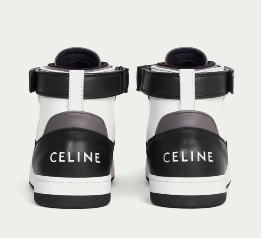 セリーヌ CT-05 ベルクロストラップ付きハイトップスニーカー メンズ
