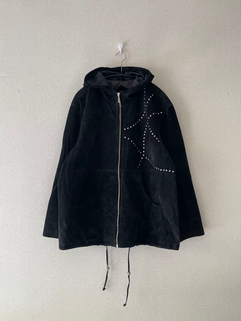 スタッズレザーフーディ　スエード　11737491