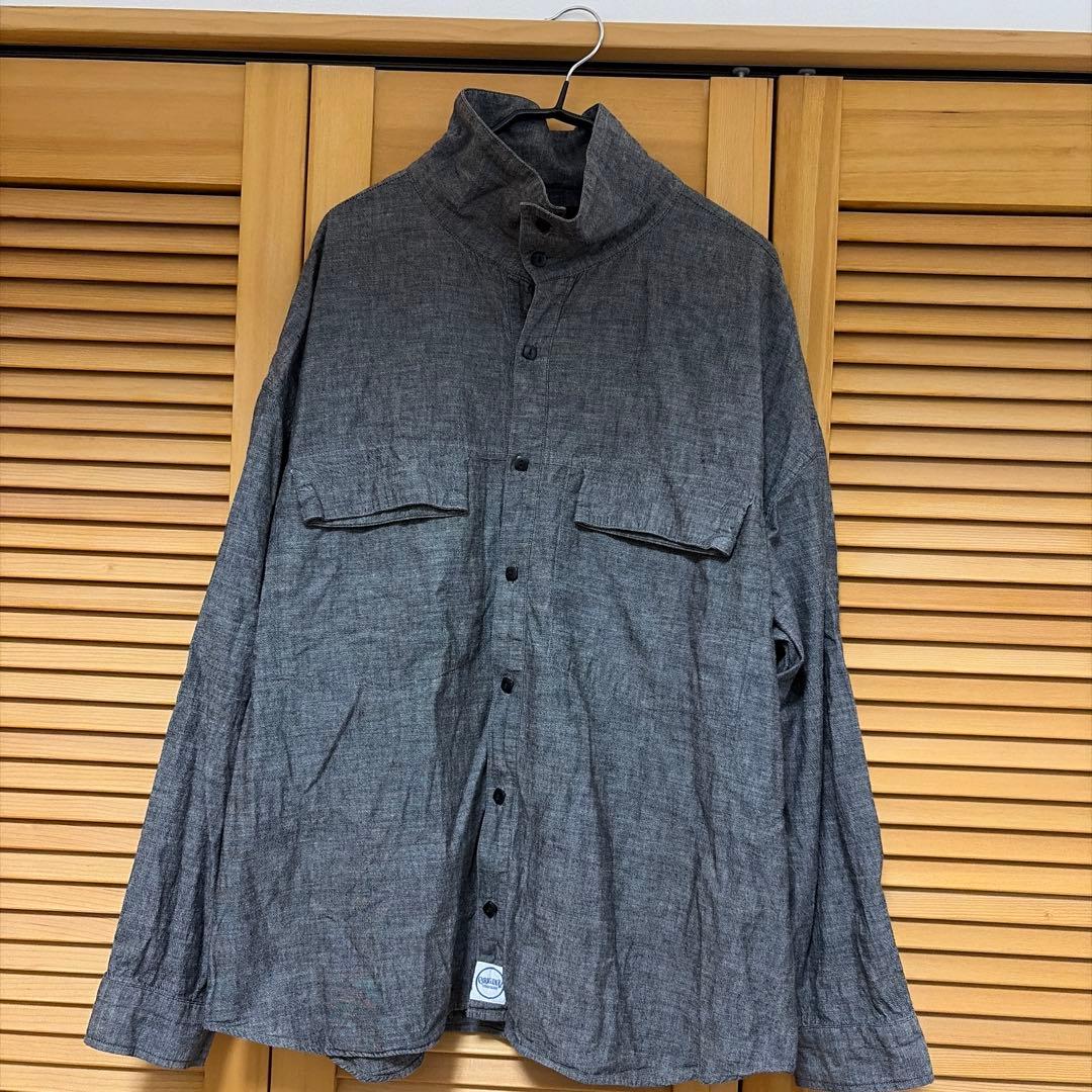 テンダーロイン　シャンブレー　ハイネック　シャツ　 　サイズL