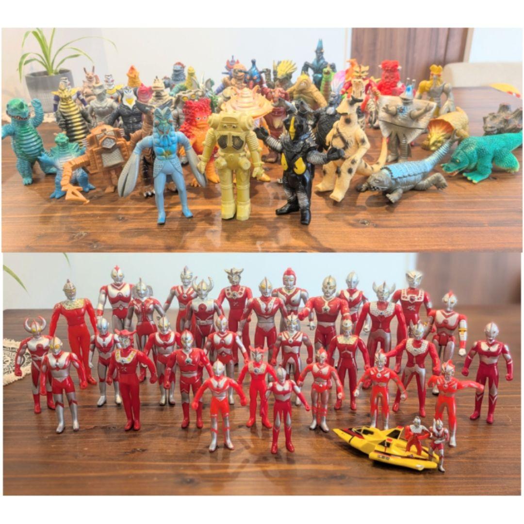 当時物 バンダイ ウルトラマン ソフビ 79体 まとめ売り 日本製 1983年