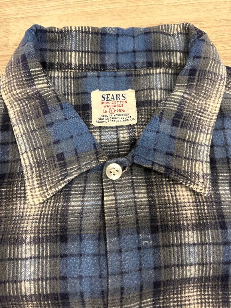 F*J様 60s 70s Sears ネルシャツ シャドウ　オンブレ　ヴィンテー