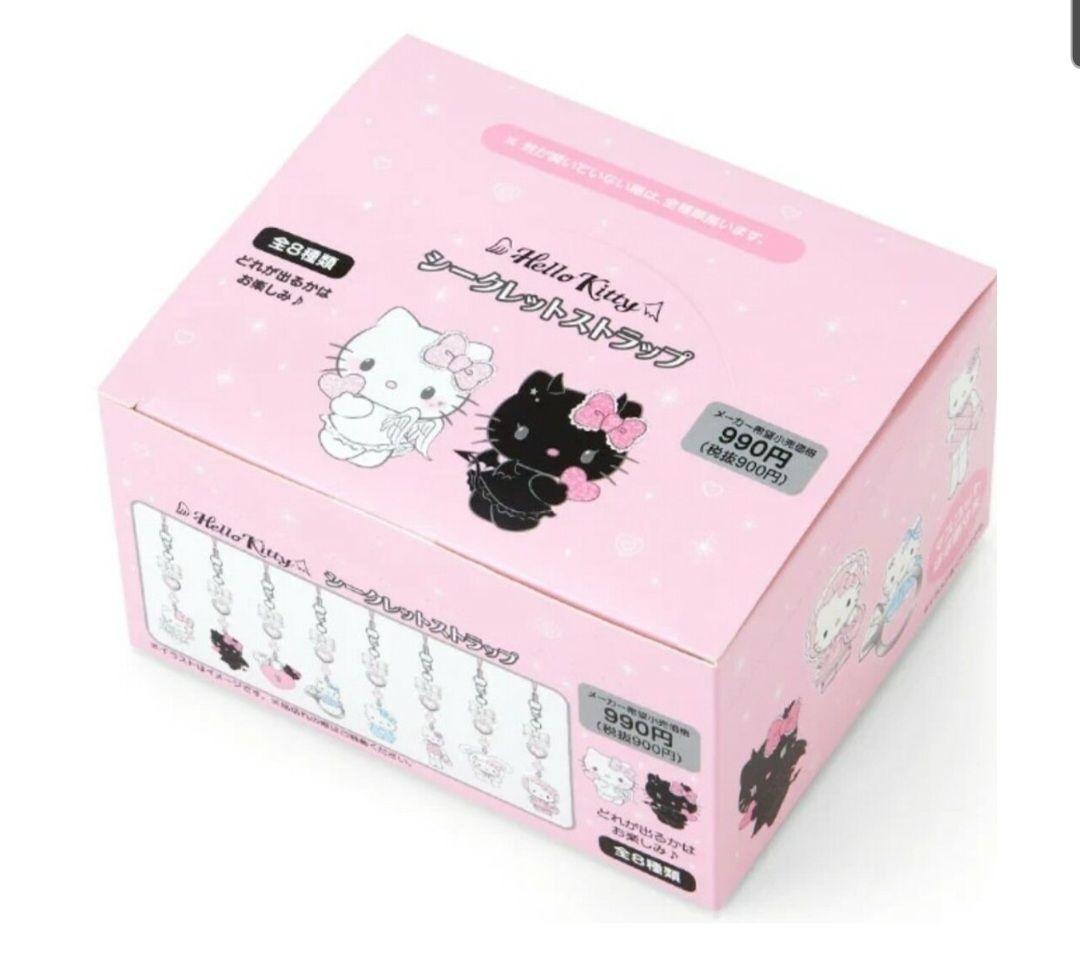 未開封　ハローキティシークレットストラップ(天使小悪魔デザイン) 全8種類セット