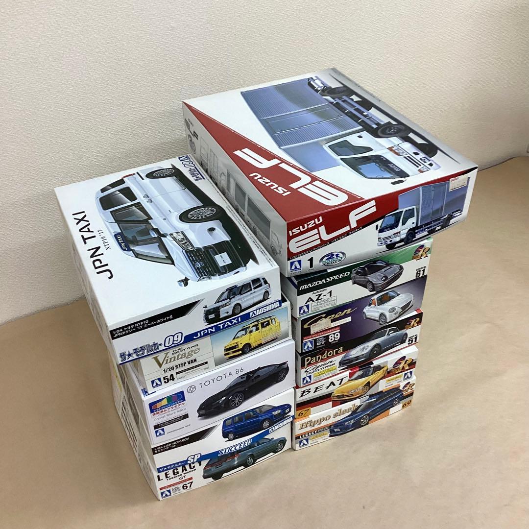 アオシマ 1/24スケール プラモデル11点まとめ売り いすゞエルフなど 未