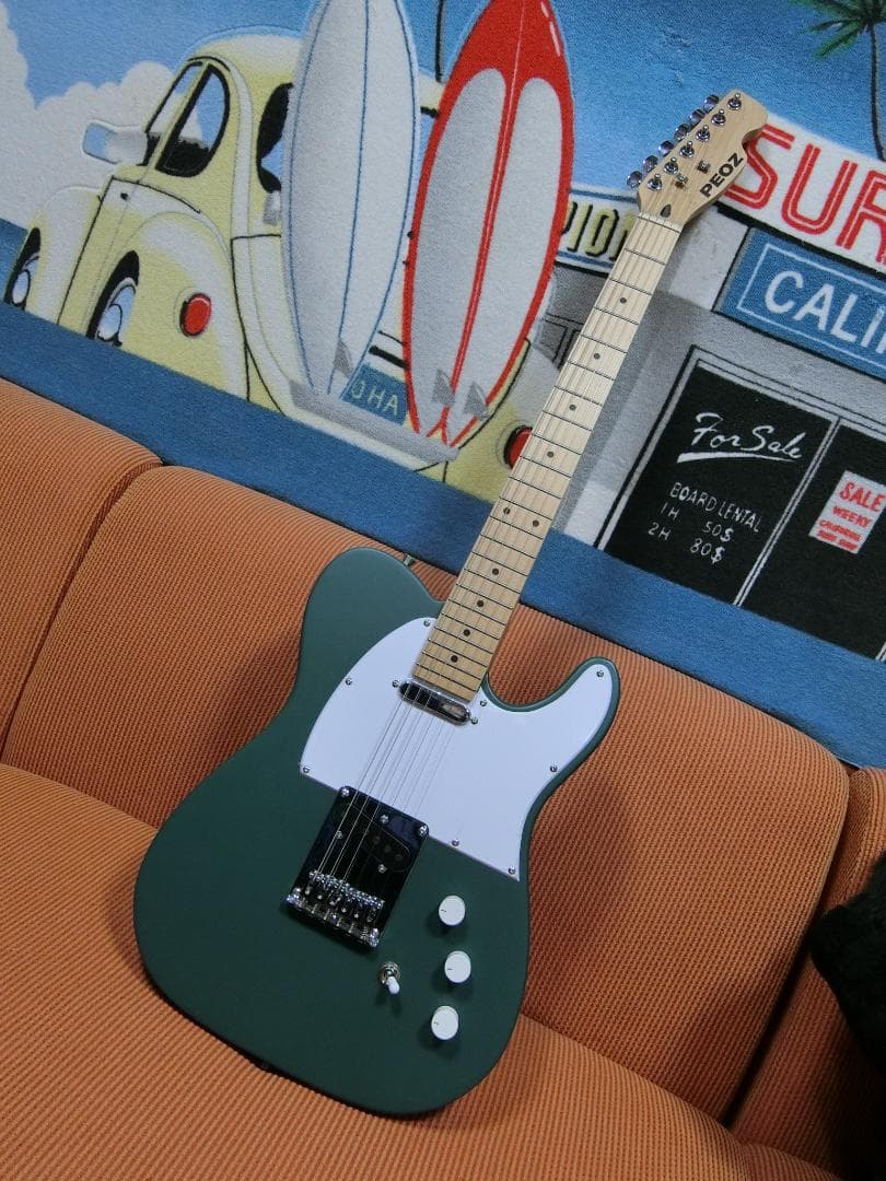 スマートギター☆PEOZ エレキギター オリーブグリーン