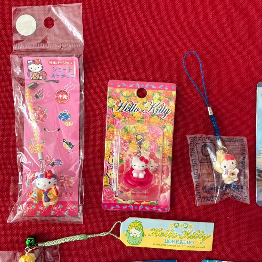 ハローキティ ストラップ 沖縄 千葉 北海道 岐阜 京都 岡山14個 セット