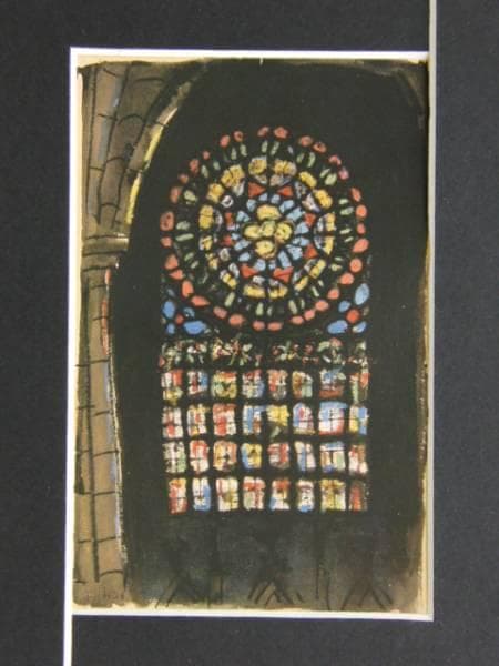 香月 康男 「パリ・ノートルダム」、希少な額装用画集より、美品