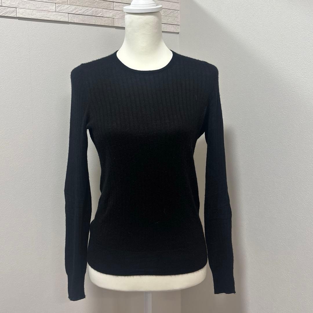 【美品】ドゥロワー 18G カシミヤシルクリブクルーネックニット 2 Drawer（ドゥロワー）＞ 18Gカシミヤシルクリブクルーネックニット