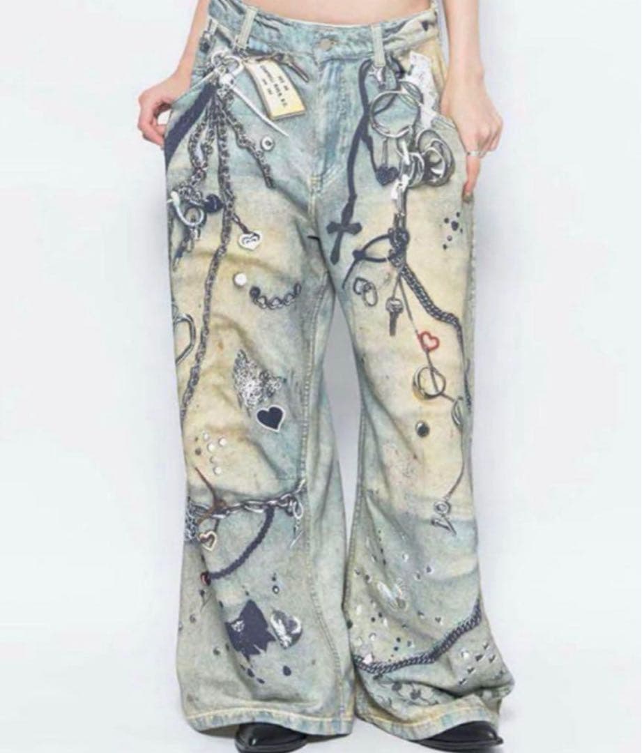 パンツ Theredthread S print denim 1 toys THEREDTHREAD / ザレッドスレッド】S print denim1 toys