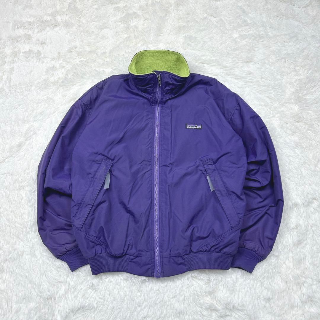 90s パタゴニア　USA製 シェルドシンチラ　ナイロンジャケット　紫　黄色