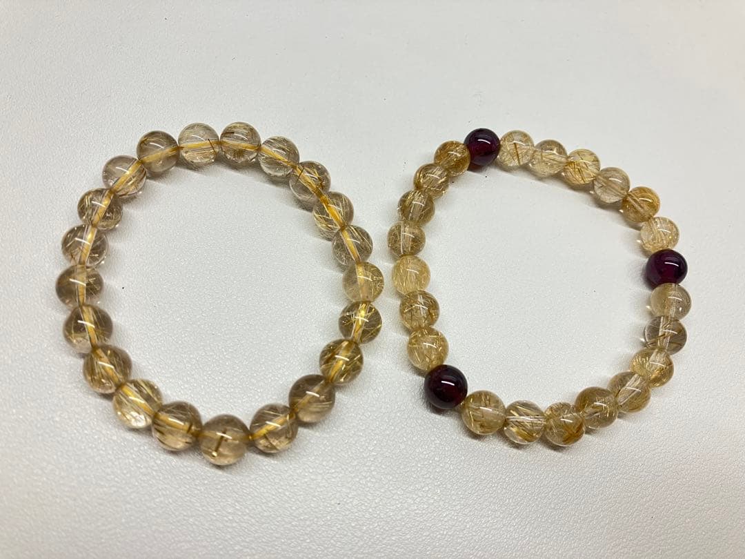 AAAA(4A級) タイタンルチルクオーツ ２セット