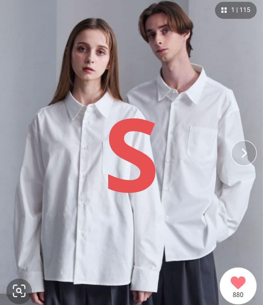 【clel】ロイヤルオックスフォード レギュラーカラーシャツ ホワイト Sサイズ