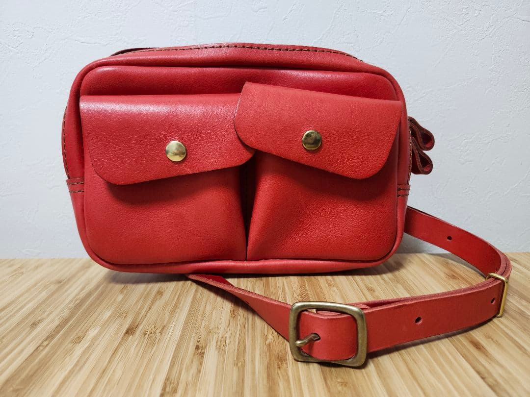 HERZ/ヘルツ/50周年アウトドア企画/チェストバッグ/赤/中古