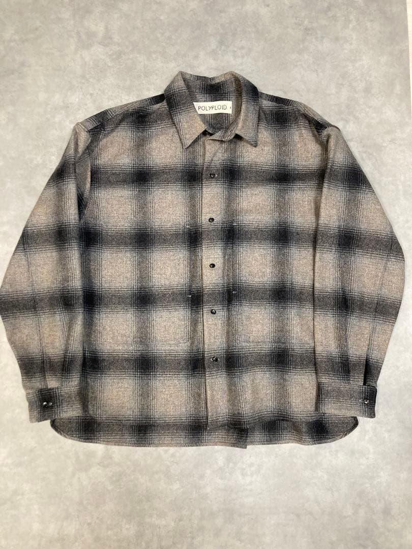 h*k様 POLYPLOID ウールシャツジャケット シャドーチェック 24AW