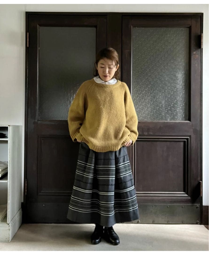 リゼッタLISETTE ジョアンヌ　ドビー　ウールスカート38