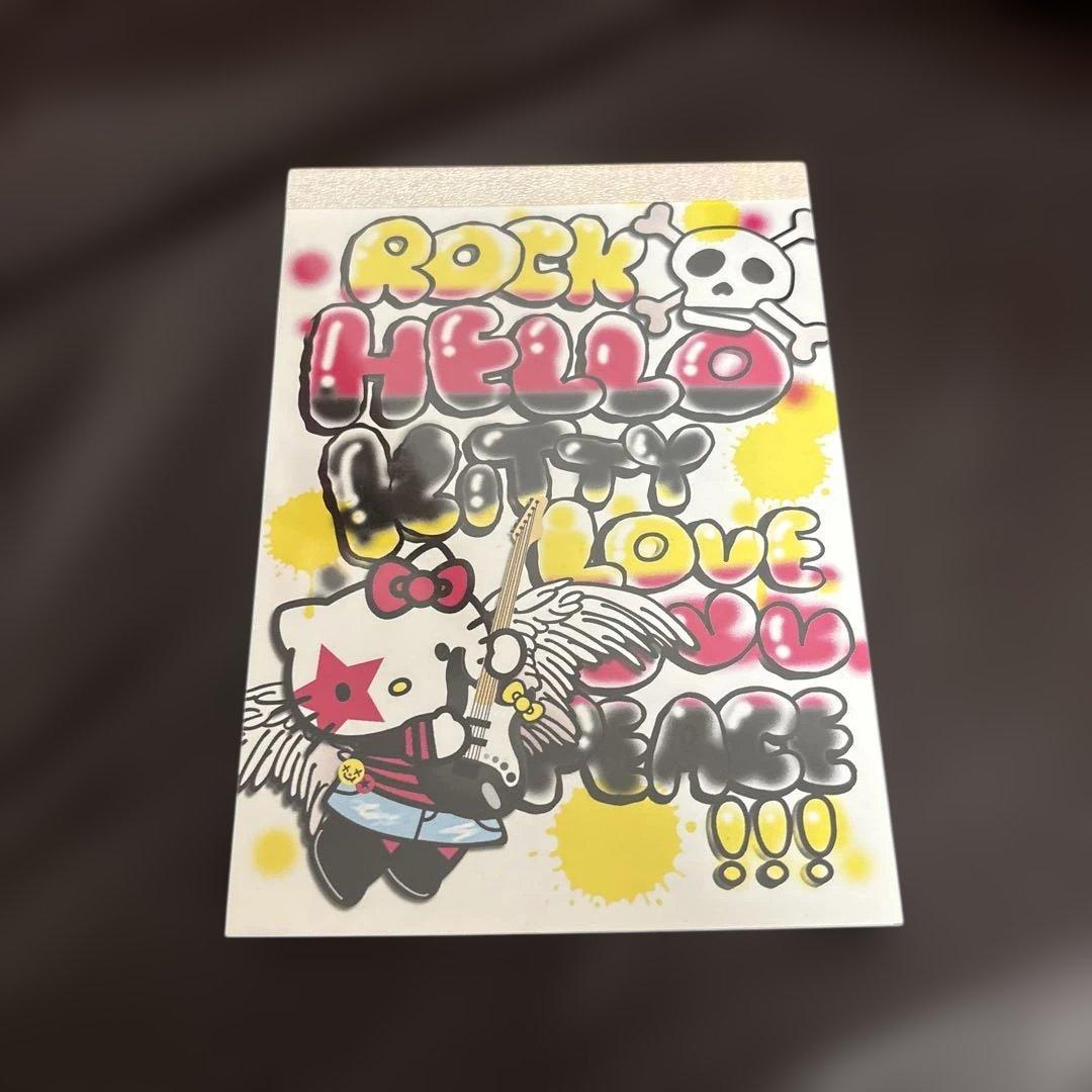 【未使用】　レア・限定デザイン　ハローキティ ロックキティ　メモ帳 ハローキティ グッズ メモ帳 キャラクター ミニメモ ミニミニメモ KT
