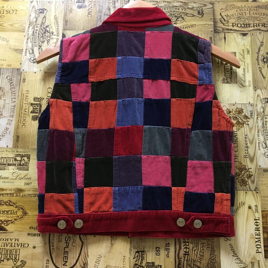 ユーロヴィンテージ ラルフローレン コーデュロイベスト デニム パッチ