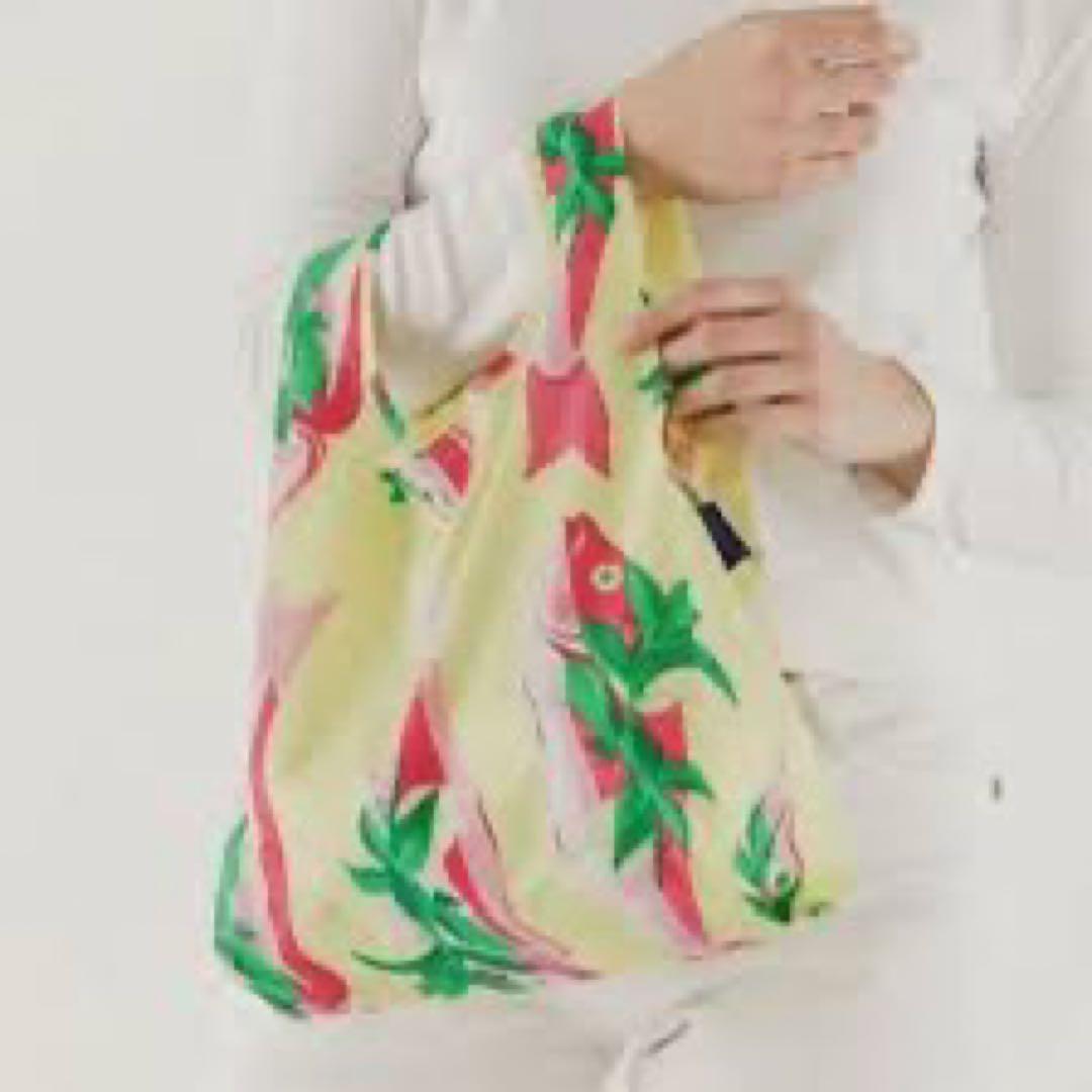 BAGGU ホールフィッシュ 魚 グリーンチェック エコバッグ セット