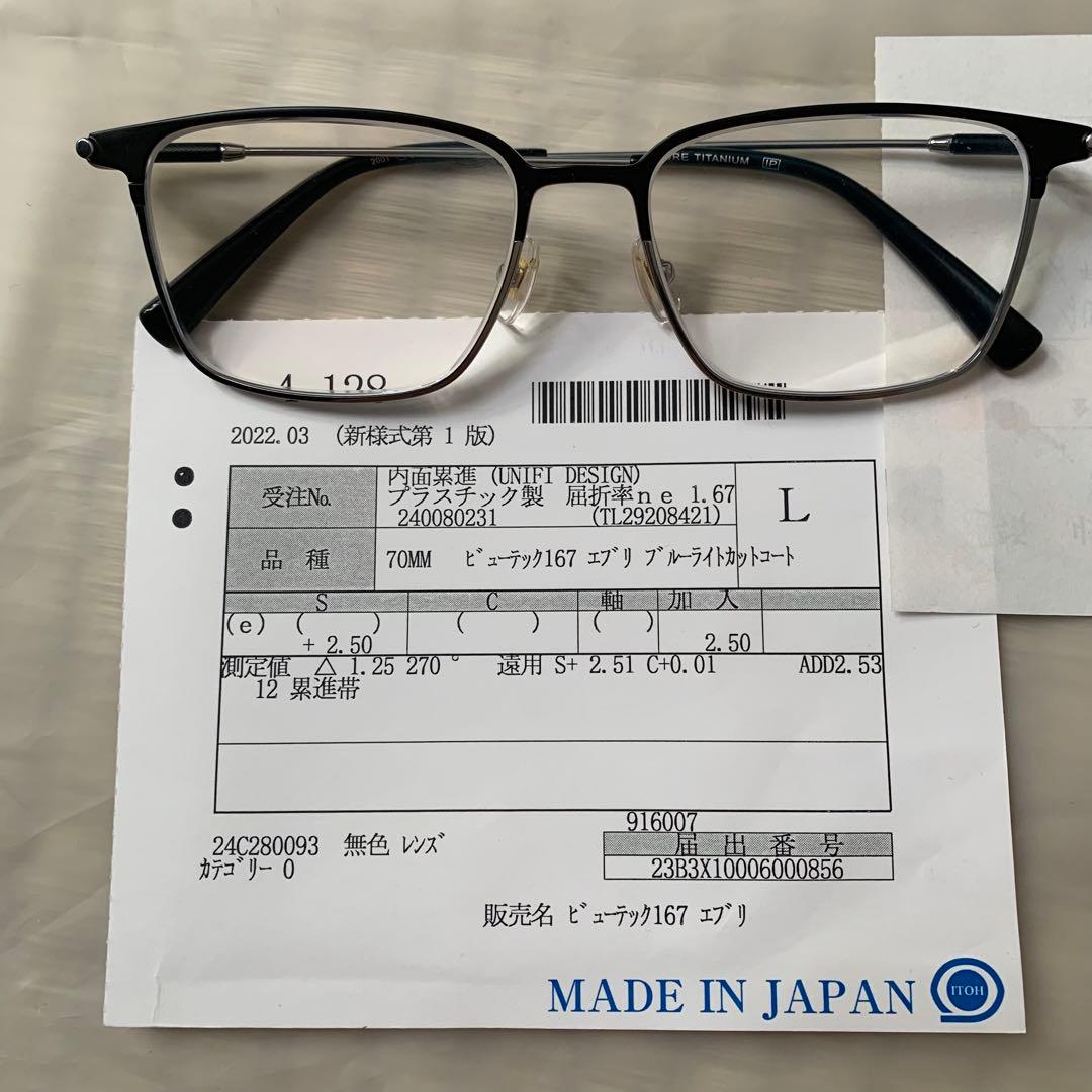 遠近両用 累進多焦点 メガネ、日本国内レンズ使用