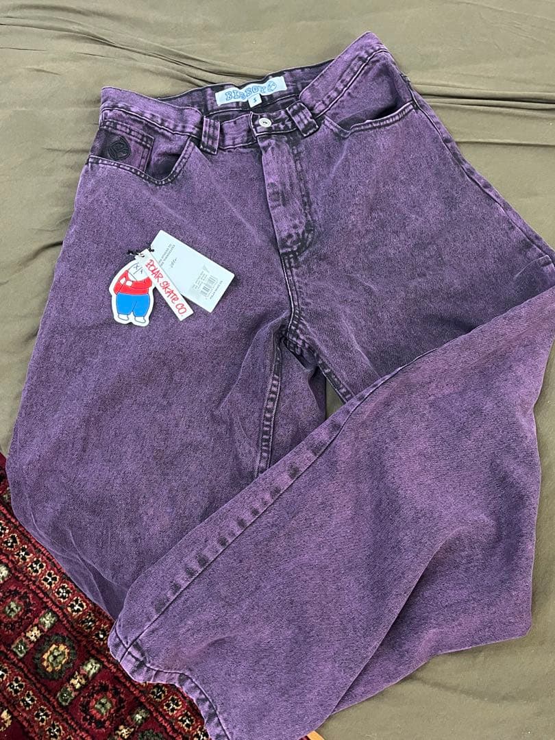 【極美品】polar skate bigboy Purple sサイズ yard POLAR SKATE CO. - POLAR skate bigboy jeans purple black mの通販 by