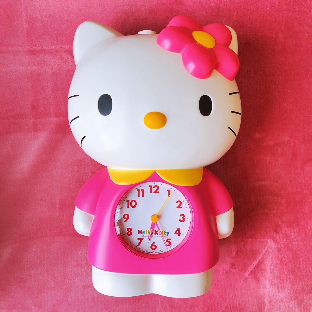 希少レア　ハローキティ　目覚まし時計　ピンク　1997 サンリオ　平成レトロ