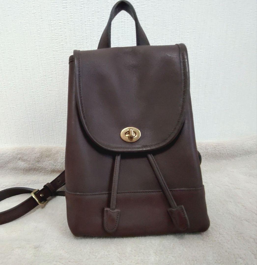 COACH オールドコーチ レザーリュック9960(アメリカ製) ダークブラウン