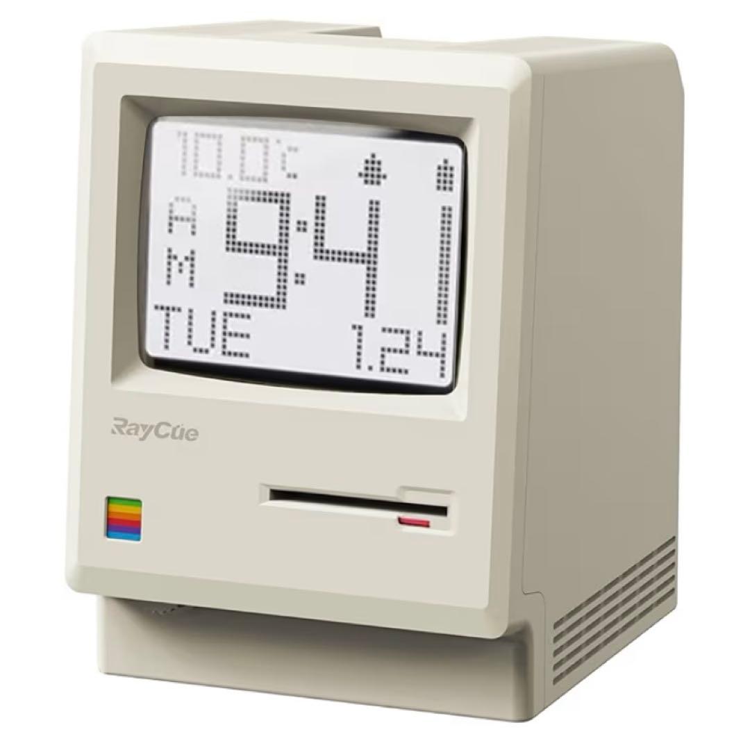 1984レトロデザイン デジタル時計　ダイヤル式調光　多機能アラーム　温度表示