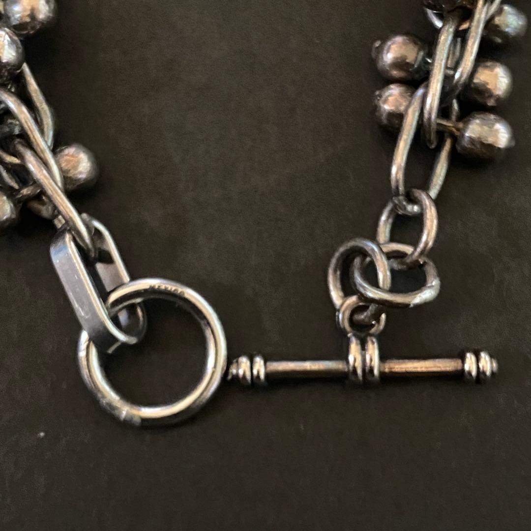 Vintage メキシコ シルバー パール DNA ブレスレット 8mm玉 - メルカリ